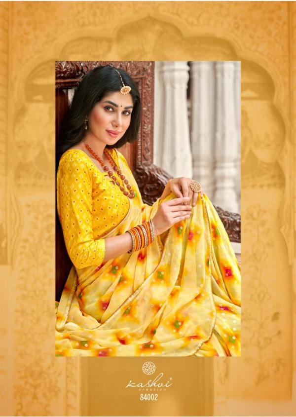Kashvi Bahurani Fancy Wear Georgette Saree Collection